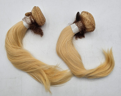 Two True Glory Dyed Blonde Virgin Brazilian Straight Hair Bundles, 12 Inches