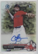 2017 Bowman Draft Chrome Pick Refractor /499 Cole Brannen #CDA-CB Auto 0l2
