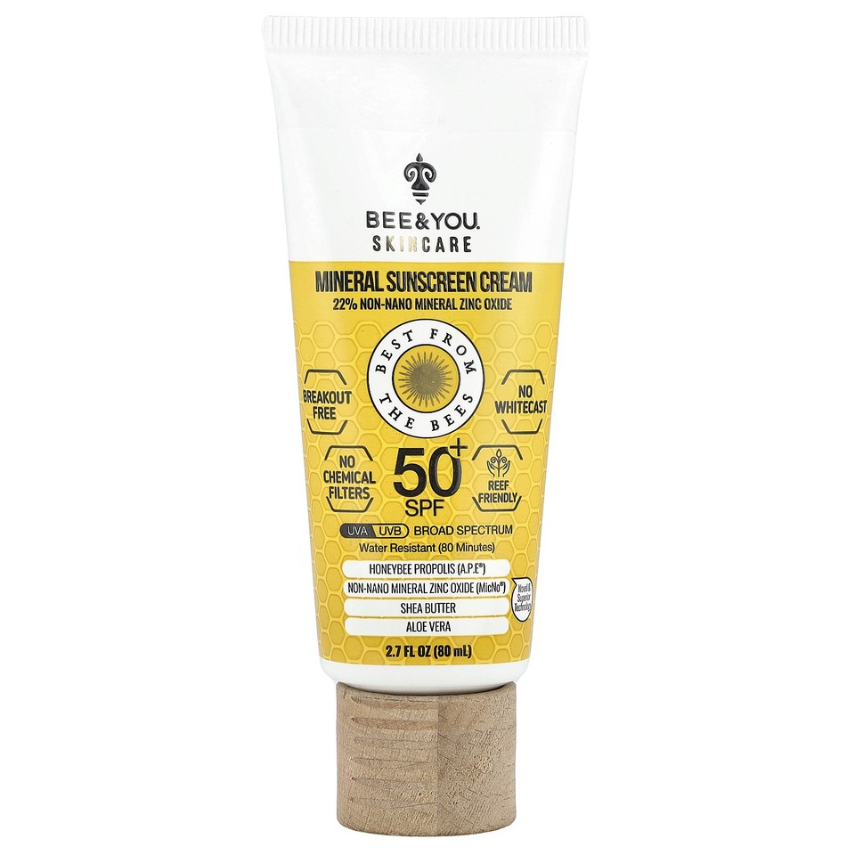 Mineral Sunscreen Cream, SPF 50+, 2.7 fl oz (80 ml)