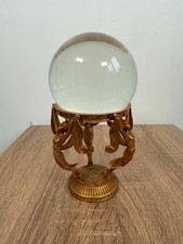 Crystal Visions Vintage 1989 Franklin Mint Crystal Magnifier Ball W Stand Prop