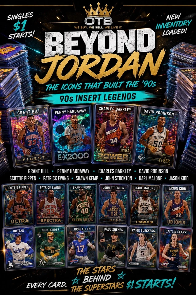🏀BEYOND JORDAN • 90s LEGENDS & TODAY’S STARS • SINGLES • $1 STARTS