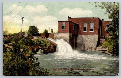 Vintage Postcard Lake Geneva WI Old Mill Race