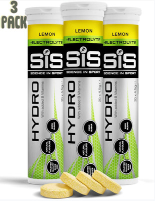 3 Pack - Science in Sport Hydro GO electrolyte tablets-Lemon-60 Tablets Total