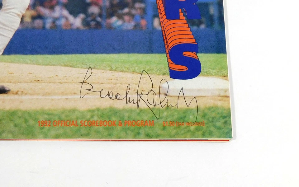 Brooks Robinson Signed Tigers vs Orioles Baseball Program 6-13-92 JSA Auto - Image 2 of 4