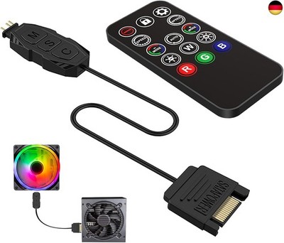 rgb Controller Remote für ARGB Splitter und SATA Power Fans, RGB-Lüfter für PC,
