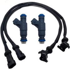 SET of 2 Fuel Injector with Pigtail Harness Compatible with Polaris Ranger RZR S