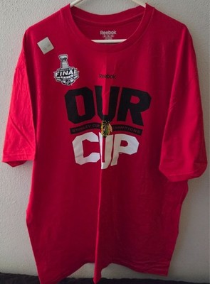 Chicago Blackhawks Reebok Red 2015 Stanley Cup Champions Our Cup T Shirt Size 2X