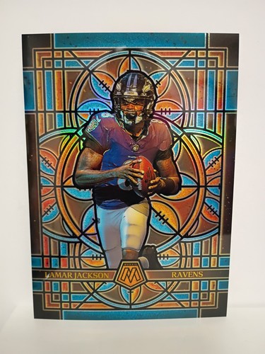 2025 Panini Mosaic Prizm Lamar Jackson Oversized Jumbo Stained Glass #1