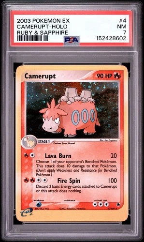 2003 Pokemon EX Ruby & Sapphire Camerupt Holo #4 PSA 7