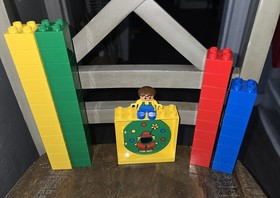 LEGO Duplo Tote #3049 Preschool Building Toy 70 Pieces Vintage 2002 Y2K Giraffe