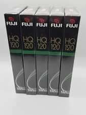 FUJI Blank VHS 6 Hour Tapes High Quality T-120 HQ New Sealed - Lot of 5