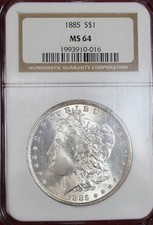 1885-P MORGAN DOLLAR NGC MS64