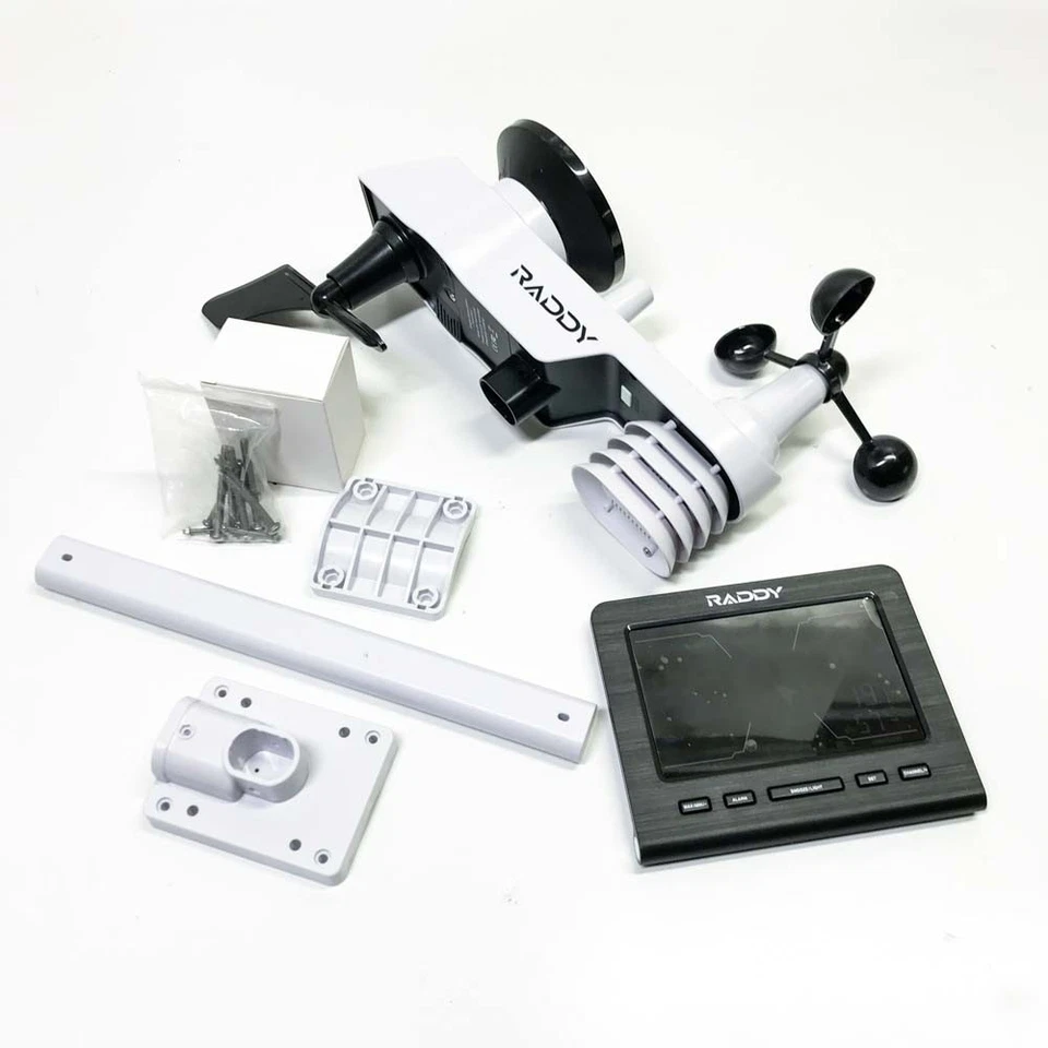 Raddy WF-100C Lite 13-in-1-Wetterstation mit Außensensor, Innen-/Außenthermomete