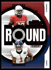2024 Panini Contenders Round Numbers Red #2 Malik Nabers Marvin Harrison Jr. FB