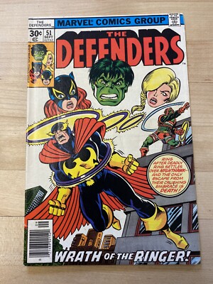 DEFENDERS #51 - 1ST APPEARANCE OF THE RINGER! MARVEL COMICS, HULK, VALKYRIE!