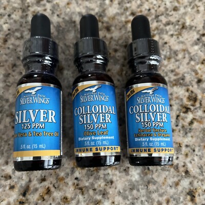 Natural Path Silver Wings Colloidal Silver sample pack-125ppm, 150ppm, 150ppm
