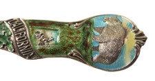 CALIFORNIA Enamel STERLING Spoon ANTIQUE Nouveau Watson 
