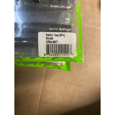 Googan Baits Rattlin’ Ned Soft Bait – Smelt Color, Rattle Chamber For Bass Fishing, Premium Plastic Lure