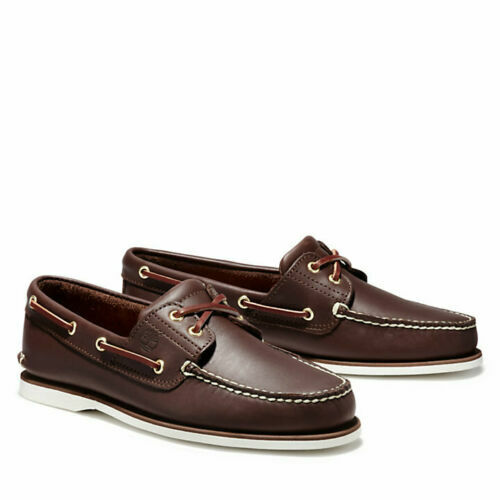 Timberland Men's Classic 2-Eye Boat Shoe Dark Brown 9.5