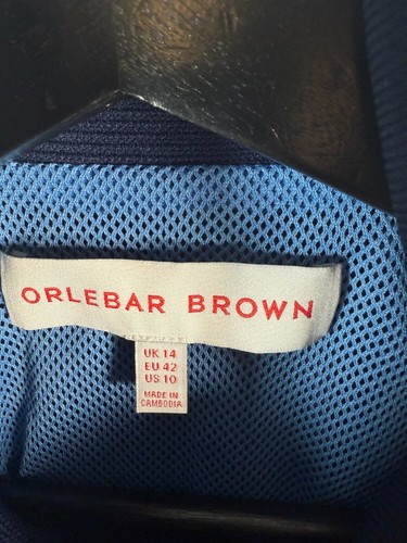 Orlebar Brown Kids Boys Full Zip Maddox Bomber Jacket Navy Blue Sz 10 19.5x24.5 - Picture 5 of 9