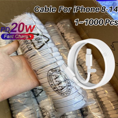 20W Fast Charger Type C Cable Cord For iPhone 14 13 12 11 Pro Max/XS/8 Plus Lot