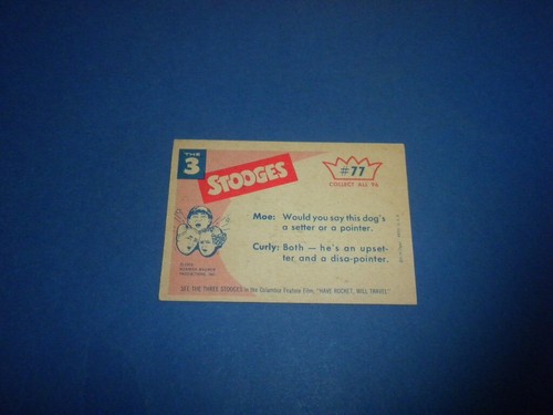 THE THREE STOOGES #77 Fleer trading card 1959 - Picture 4 of 4