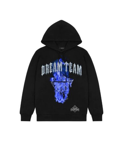 Mens Trapstar Dream Team Hoodie - Black/Blue - Medium / Black - 100% Authentic - 第 1/3 張圖片