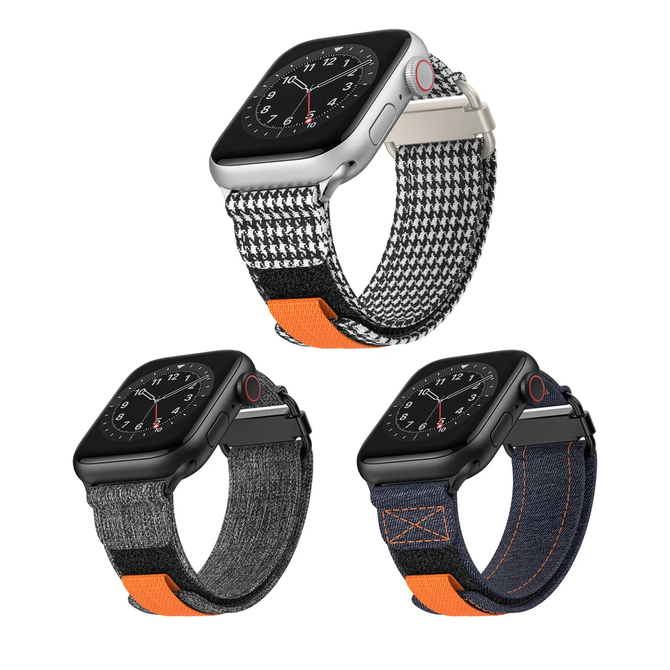 Correa de reloj deportivo de viaje de lona para Apple Watch Series 10/9/8/7/6 Ultra2/1 Foto 4 de 4