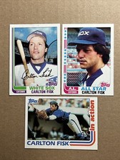 Carlton Fisk 1982 Topps Base, All-Star & In Action Baseball Cards. White Sox