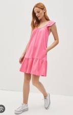 Gap dress xs Petite - Mini Ruffle Neon Pink - Retails $59.99
