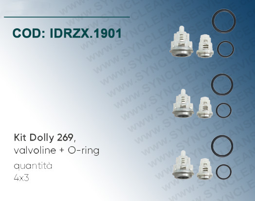 KIT DOLLY 269 IDROBASE ZX.1901 - Valvole e O-Ring per Pompe Alta Pressione - 1