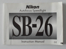 NIKON SB-26 Autofocus Speedlight Instruction Manual English
