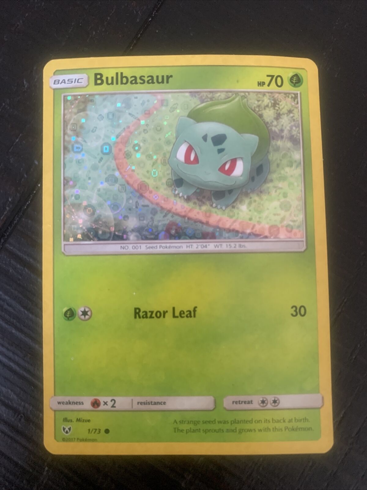  Pokemon - Bulbasaur - 1/73 - Common - Sun & Moon