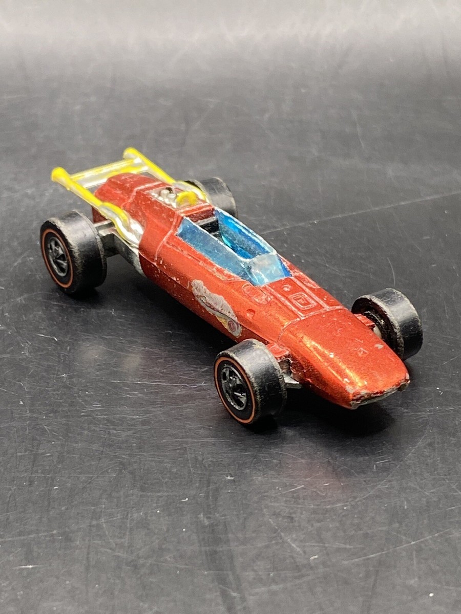 Hot Wheels Redline Indy Eagle Red Dark Int w Button Vintage