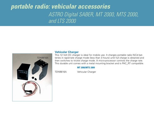 Motorola TDN9816A Vehicular Battery Charger HT1000 MT2000 MTS2000 Mobile Radio - Picture 9 of 9