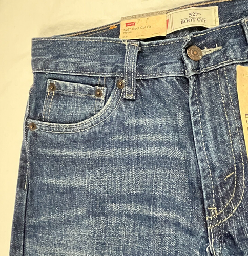 Boy's Levi's 527 - Size 10 - Boot Cut Jeans 25W X 25L Blue Regular Fit - Picture 8 of 9