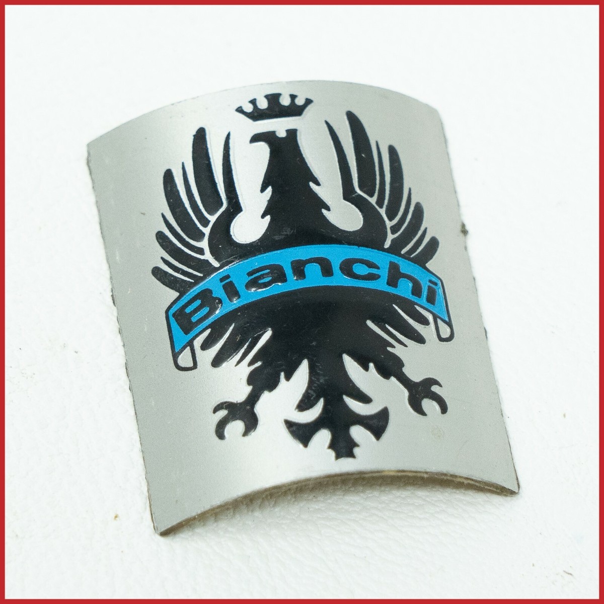 NOS BIANCHI REKORD 848 748 PLASTIC BADGE VINTAGE SPRINT ROAD