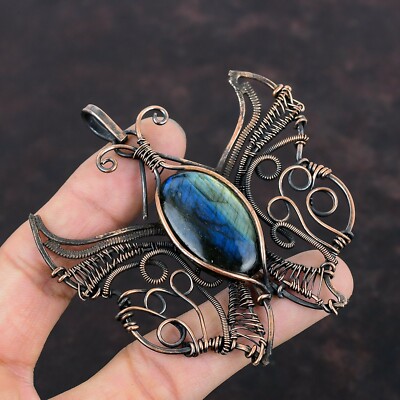 Labradorite Copper Gift For Briedsmaid Wire Wrapped Butterfly