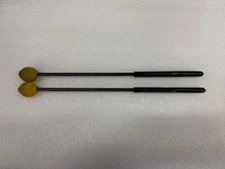 Bergerault Alto Marimba Mallets Yellow Yarn Wrapped Pair 14" Fiberglass Used