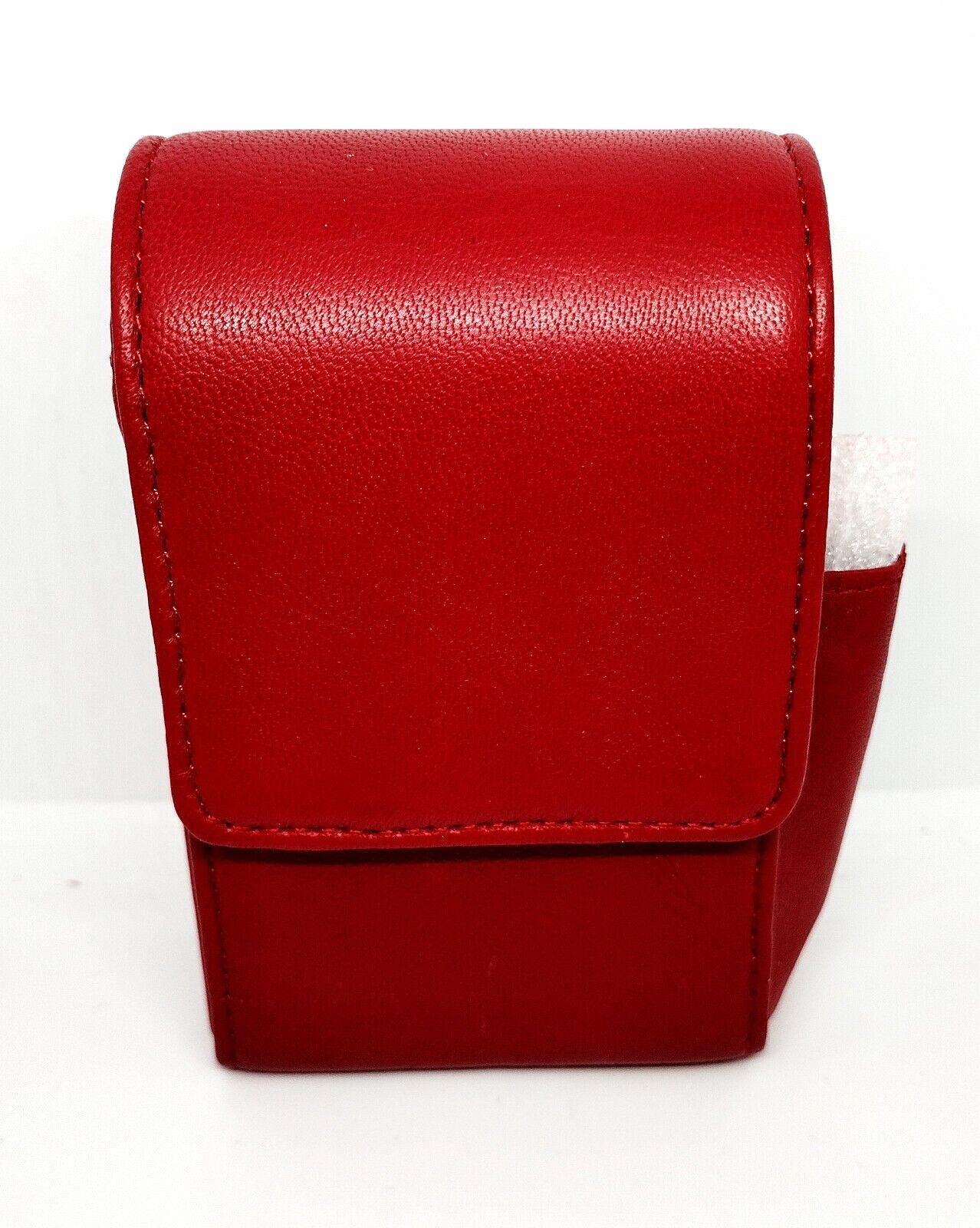 Marshals Red Design PU Leather Wrapped King Size Cigarette Pack Holder