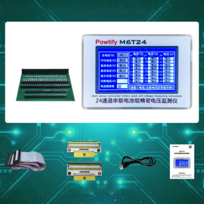 M6T24 24-Channel Serial Battery Pack Precision Voltage Monitor 5-in HD LCD tp1