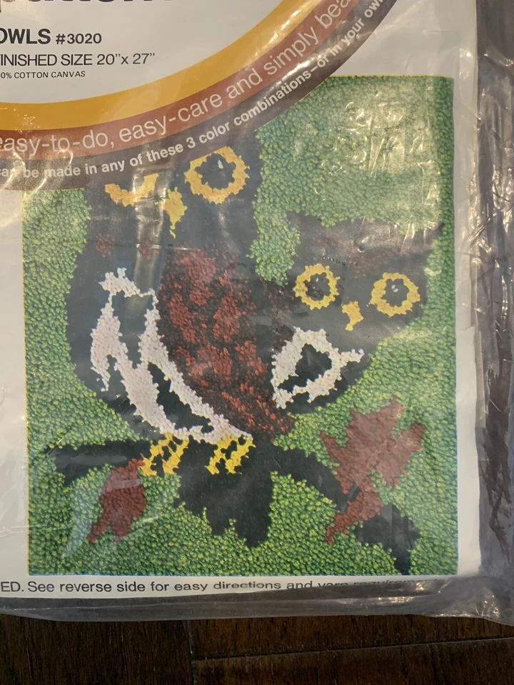 Caron “OWLS” 3020 Latch Hook Pattern—Sealed New - Image 3 of 4