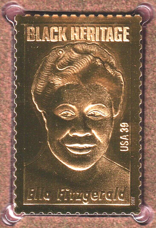 Ella Fitzgerald 22KT Gold Stamp First Day of Issue Jan 10, 2007 - Image 2 of 4
