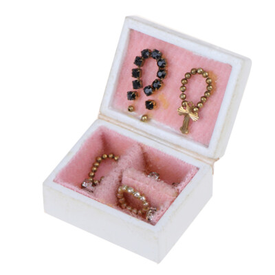 5Pcs Dollhouse miniature black necklace bracket jewelry bracket toy accessor ES