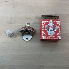 Coca Cola Coke Old Fashioned Bottle Opener Wall Mount with box.