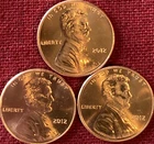 2012-P BU Lincoln Shield Cents From OBW - Lot Of Three