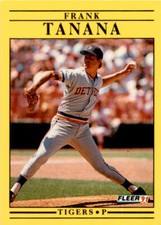 1991 Fleer Frank Tanana #354b Detroit Tigers Jumbo Pack