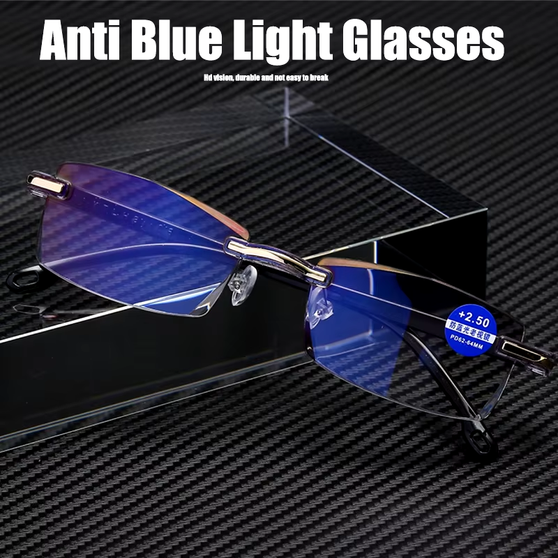 Anti Blue Light Glasses Blocking Filter Reduces Eyewear Strain Clear Gaming Comp-image