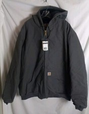 Carhartt Jacket J140 GVL Gray Men  s 3XL Tall Hooded Canvas MADE IN THE USA NWT