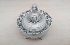 Petite boîte ancienne en porcelaine italienne Capodimonte 9 cm X 8 cm